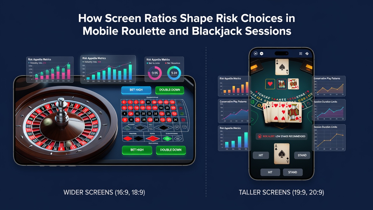 Vergleich von mobilen Roulette- und Blackjack-Oberflächen in unterschiedlichen Bildschirmverhältnissen