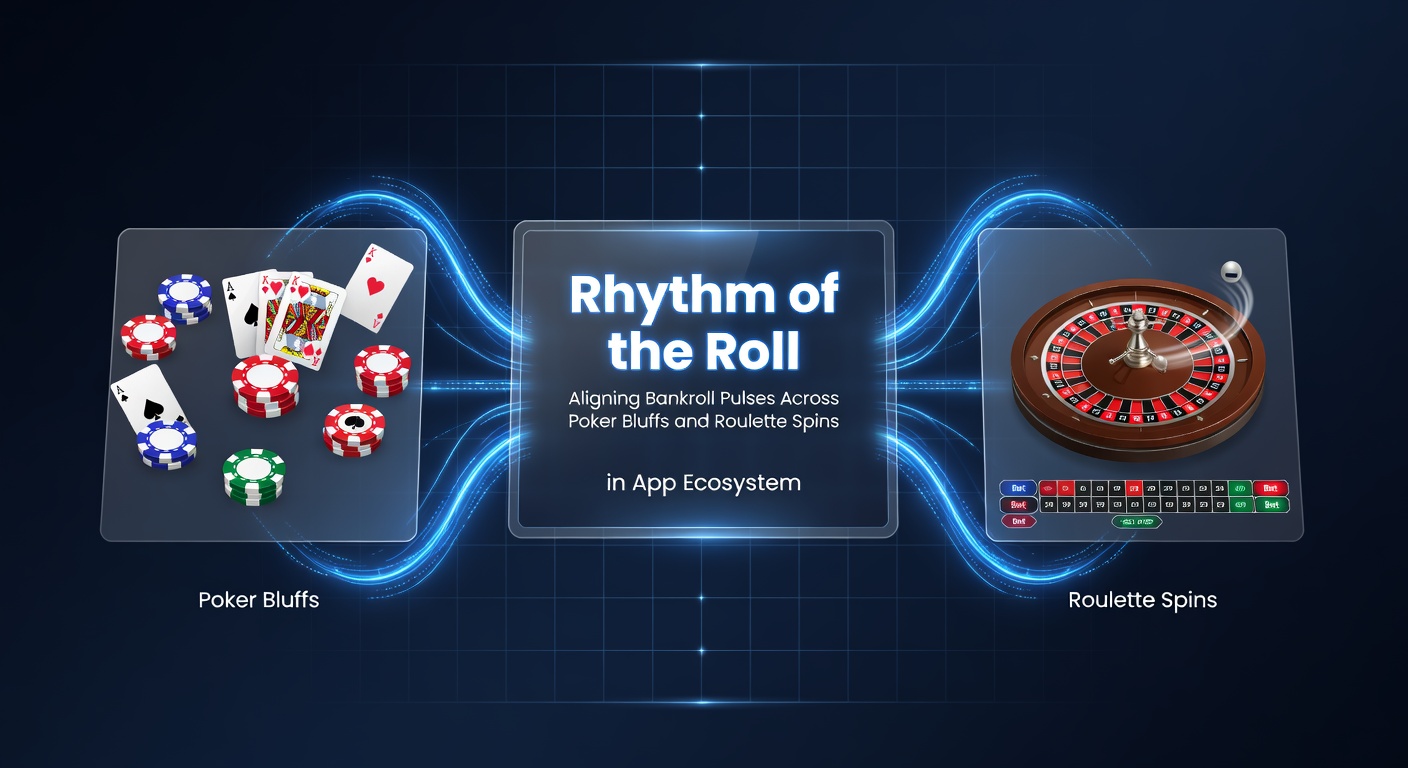 Detaillierte Darstellung von Bankroll-Pulsen in einer App-Schnittstelle, mit Kurven für Poker und Roulette